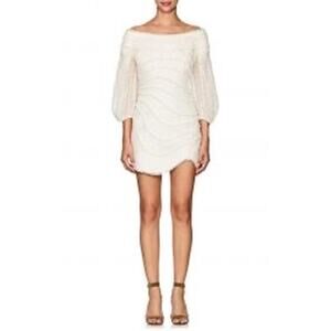 Zimmermann Cream Off-Shoulder Midi Dress